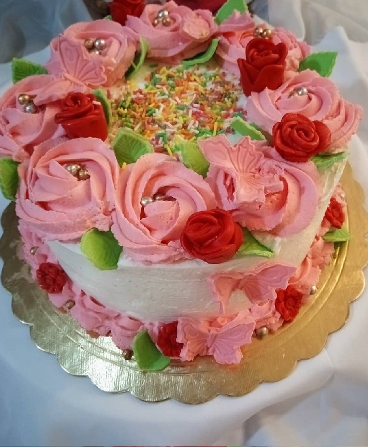 عکس کیک خامه ای
