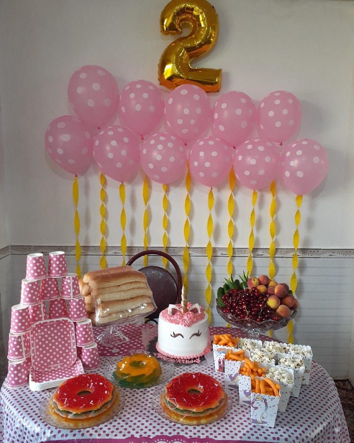 عکس میز تولد ۲ سالگی خواهر زاده ی گلم