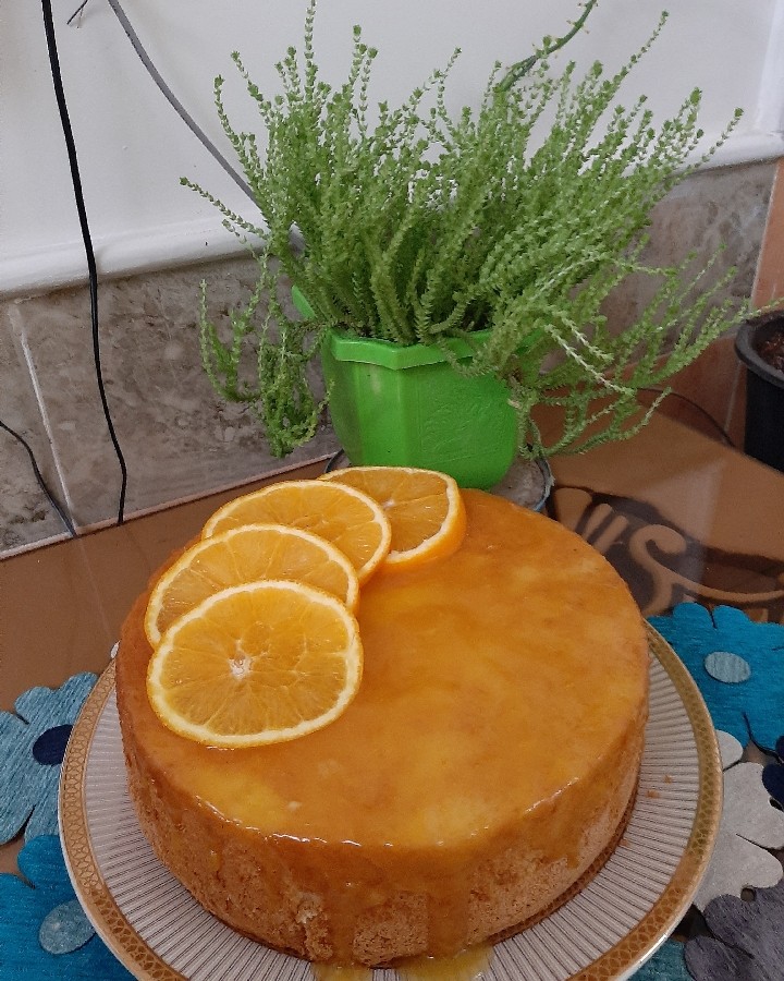 عکس کیک شیفون پرتقالی