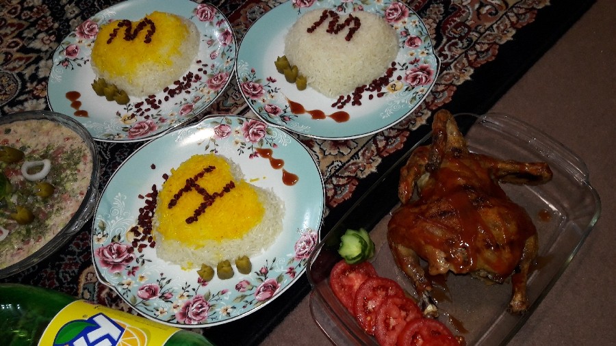 عکس شام ما..مرغ سوخاریه عجله ایی