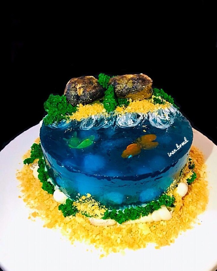 عکس  کیک اقیانوسی