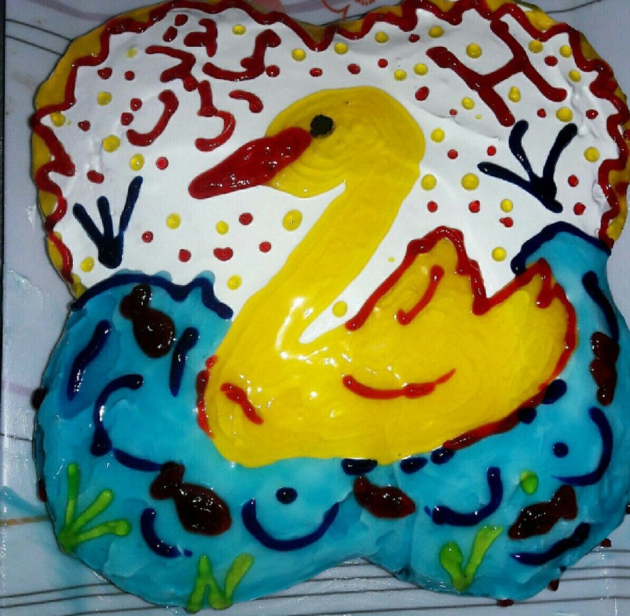 کیک با تزئین ژله بریلو