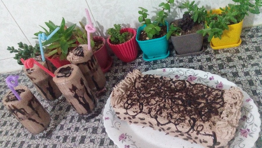 عکس شیک و کیک شکلاتی ?