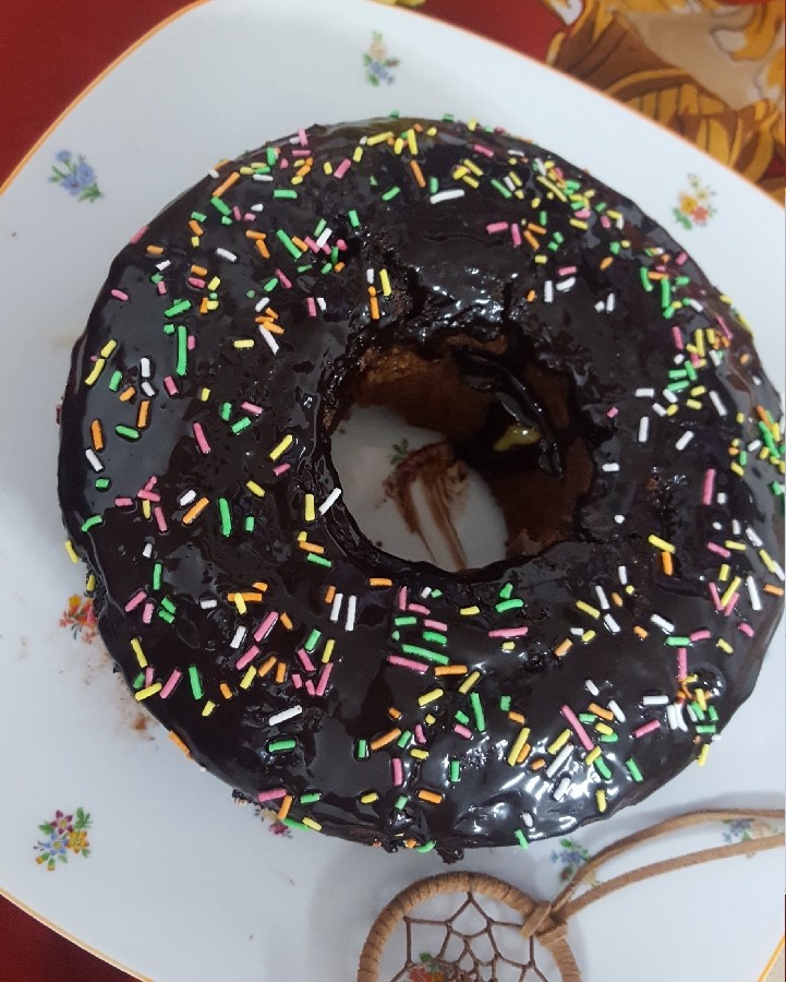 عکس کیک شکلاتی با موز(بدون فر)