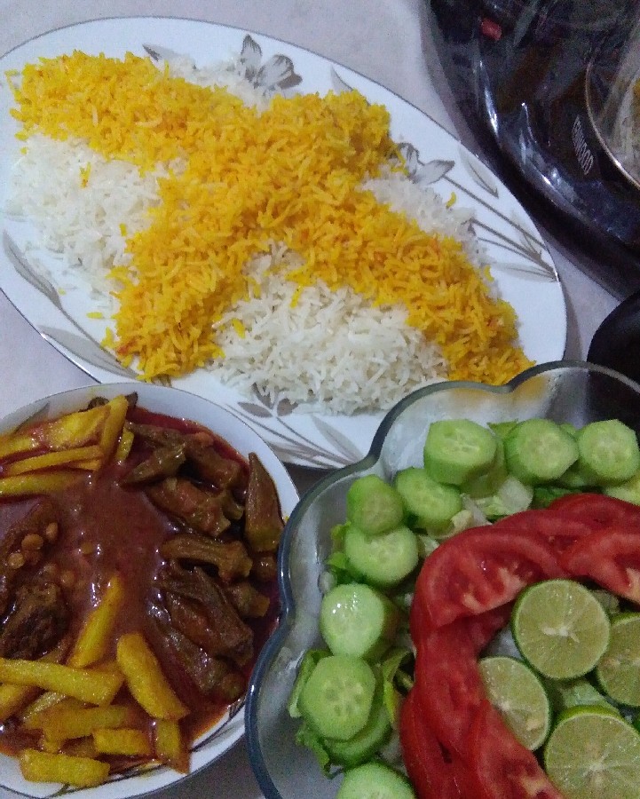 عکس خورشت قیمه بامیه