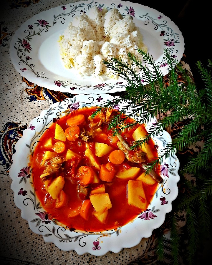 خورش هویج و سیب زمینی