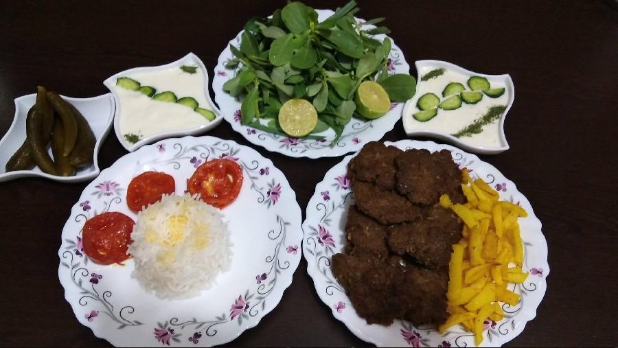 عکس کتلت گوشت و سویا