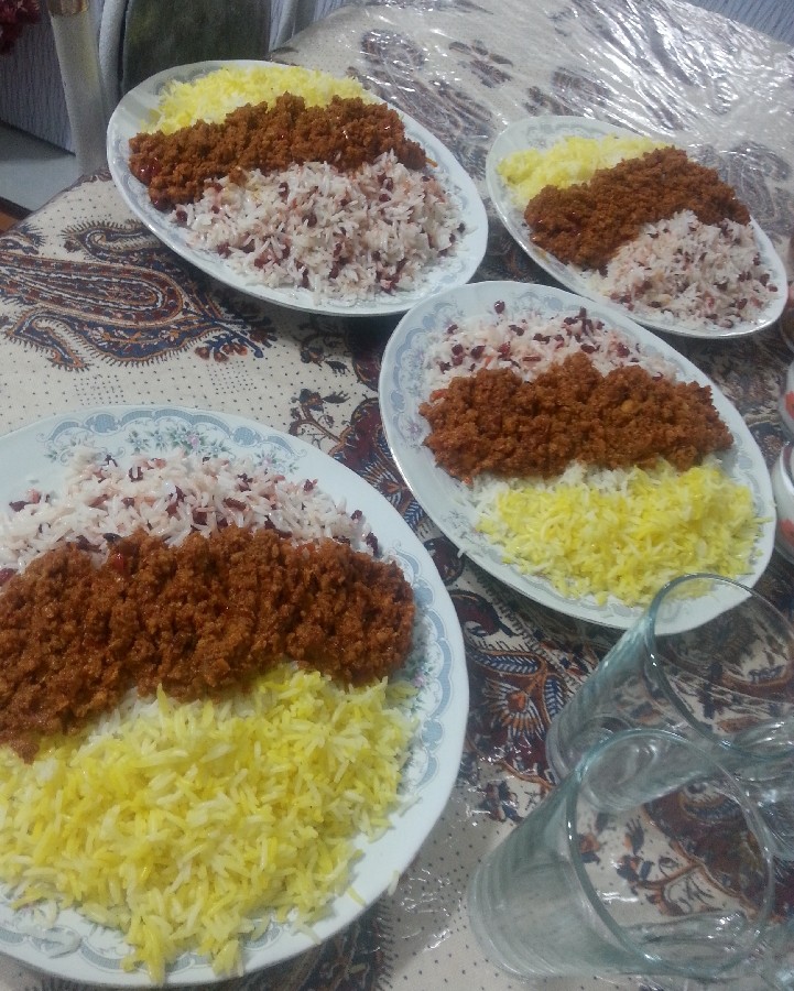 غذای امشب ♡♥ برنج گوشت چرخکرده ♥♡