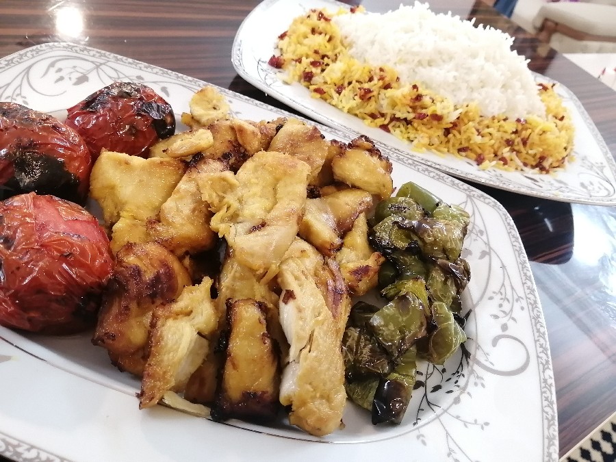 عکس گوشت مرغ و برنج