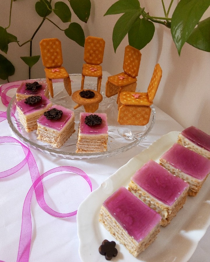 عکس کیک یخچالی با روکش ژله
