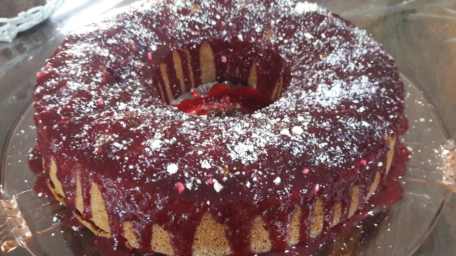 عکس کیک انار با سس انار