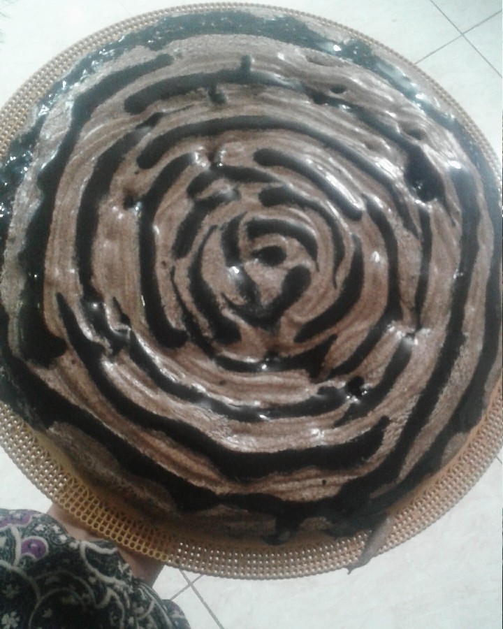 کیک شکلاتی باروکش موکا