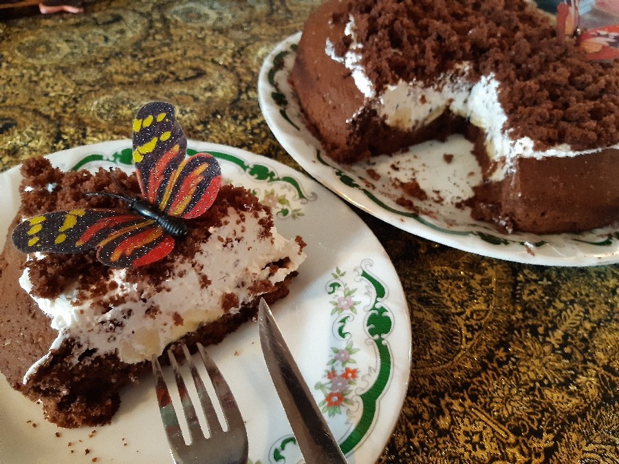عکس کیک شکلاتی آلمانی و پیتزا