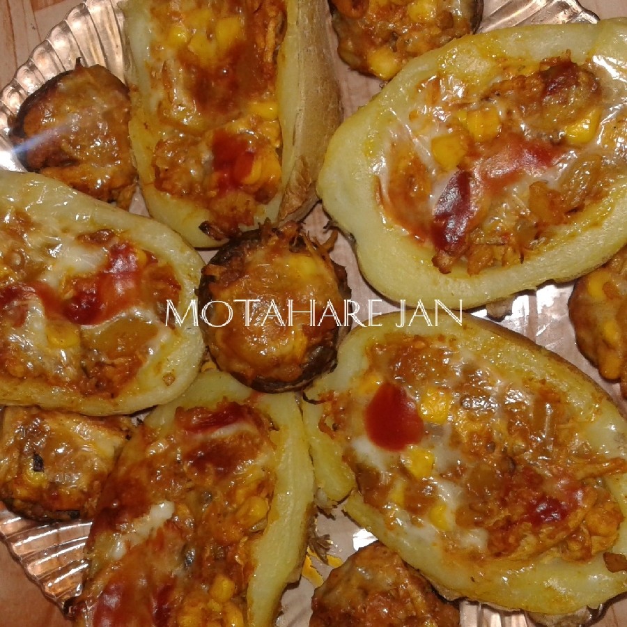 سیب زمینی و قارچ شکم پر