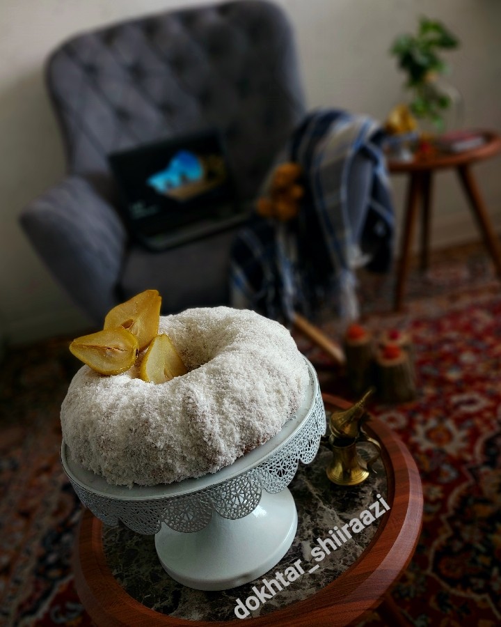عکس کیک گلابی