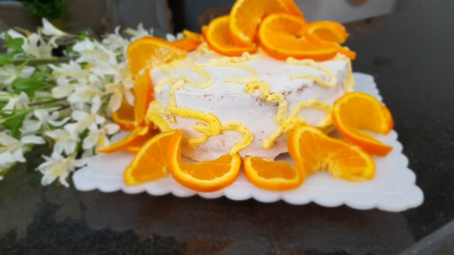 عکس کیک پرتقالی برا تولد گل پسرم