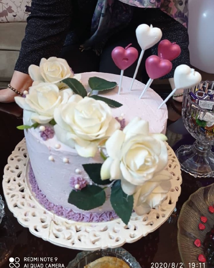 عکس کیک خودم پز برای تولد خاله جونم