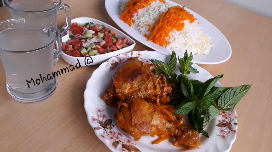 عکس پلو مرغ ساده