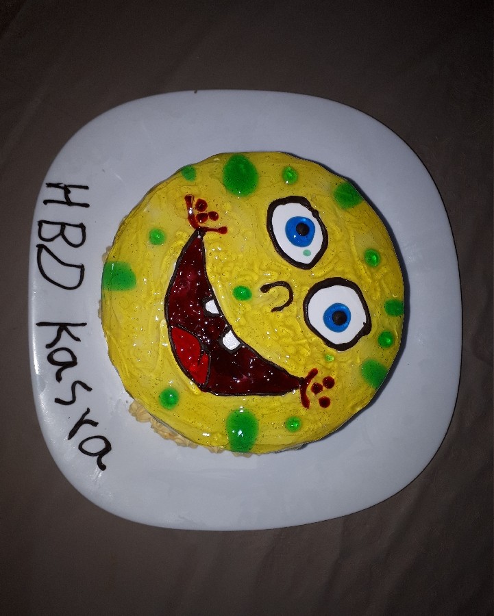 عکس کیک باب اسفنجی برای تولد پسرم