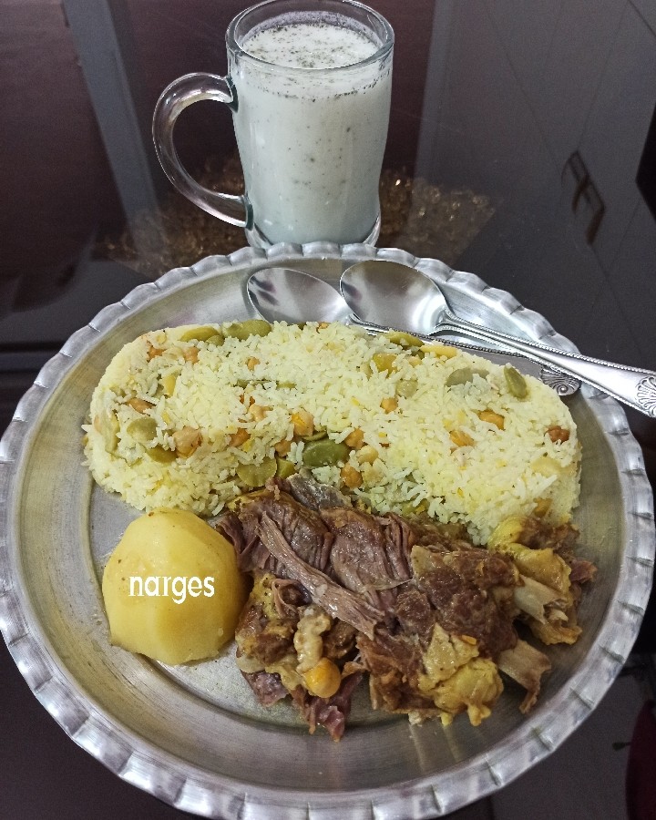 عکس باقالی پلو با گوشت