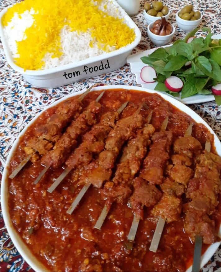 عکس کباب حسینی  با گوشت بوقلمون