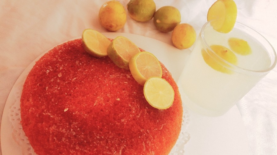 عکس کیک خیس لیمویی