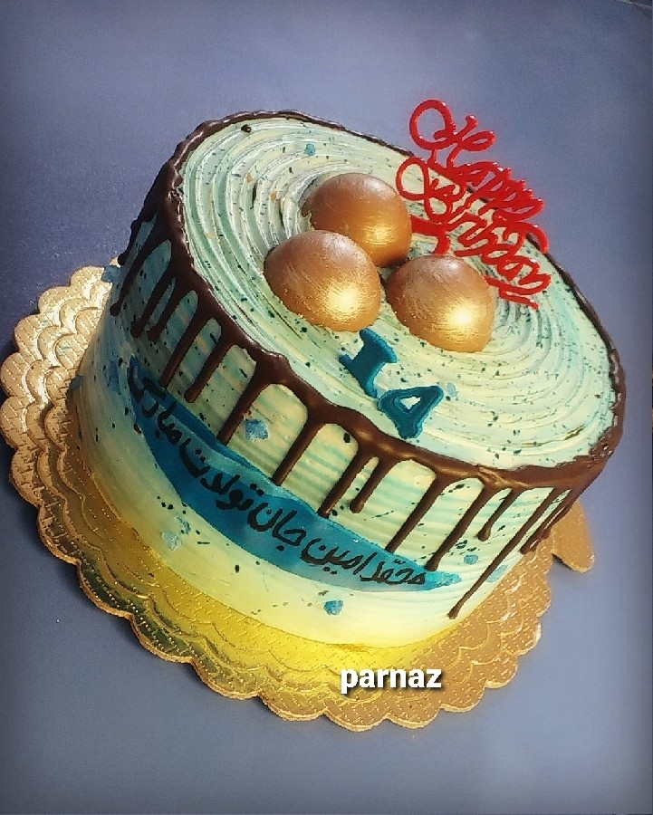 عکس کیک تولد پسرانه  کهکشانی