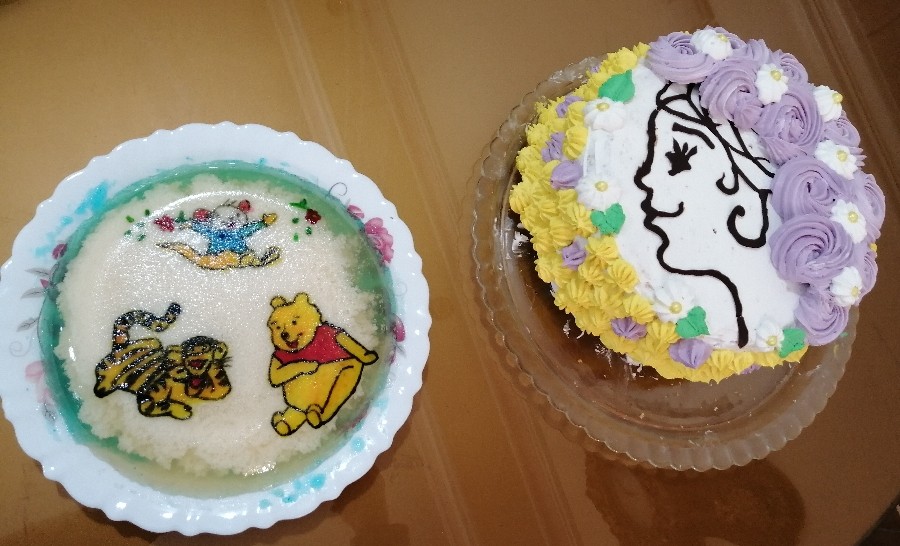کیک وژله تصوری مامان پز برای تولدم