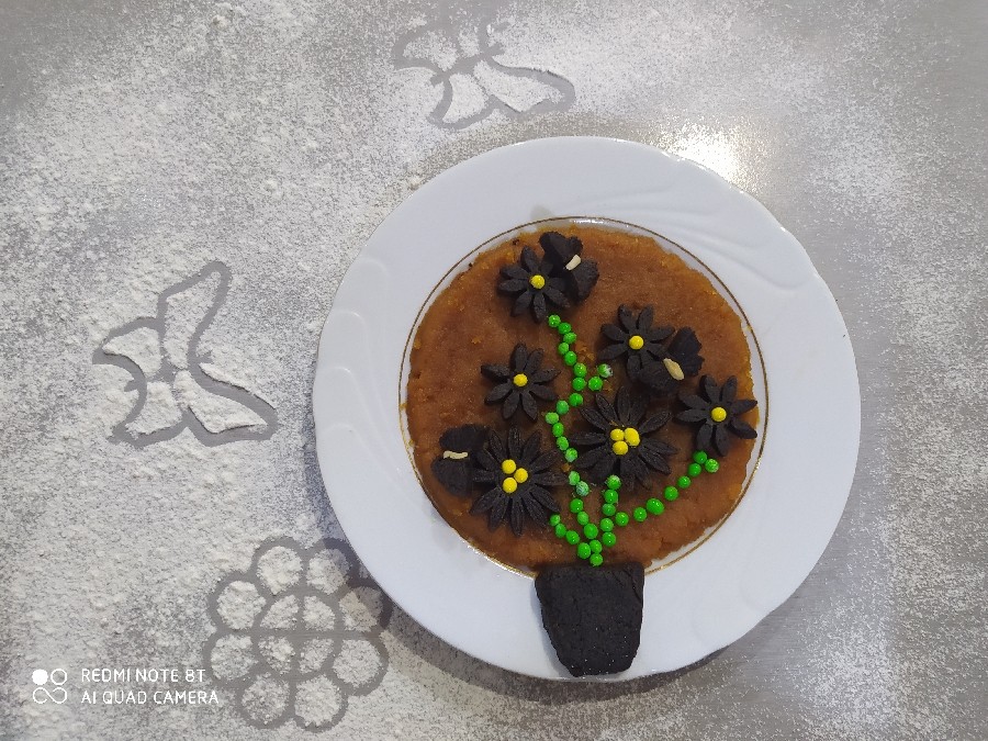 عکس حلوای شیر دورنگ