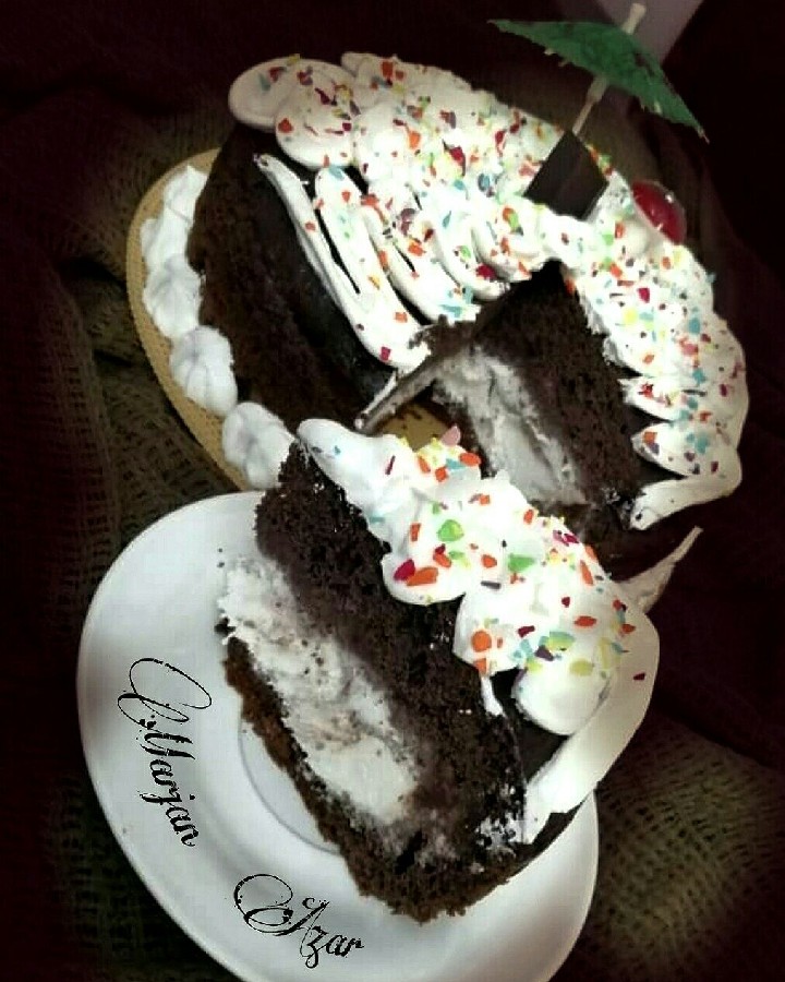 #دسر_کیک_ بستنی
#کیک تولد
