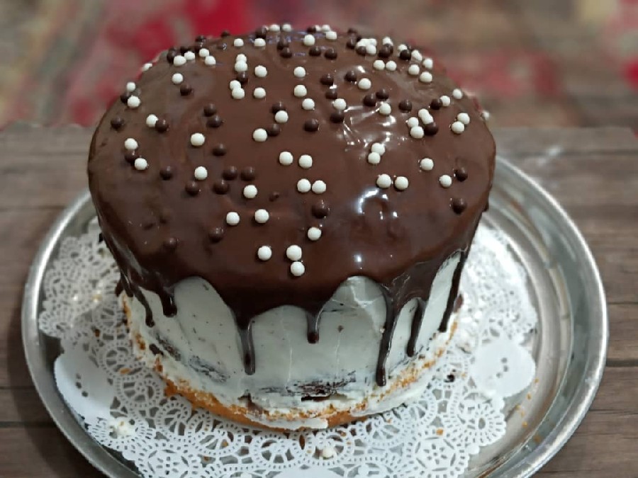عکس کیک خامه ای شکلاتی،وانیلی