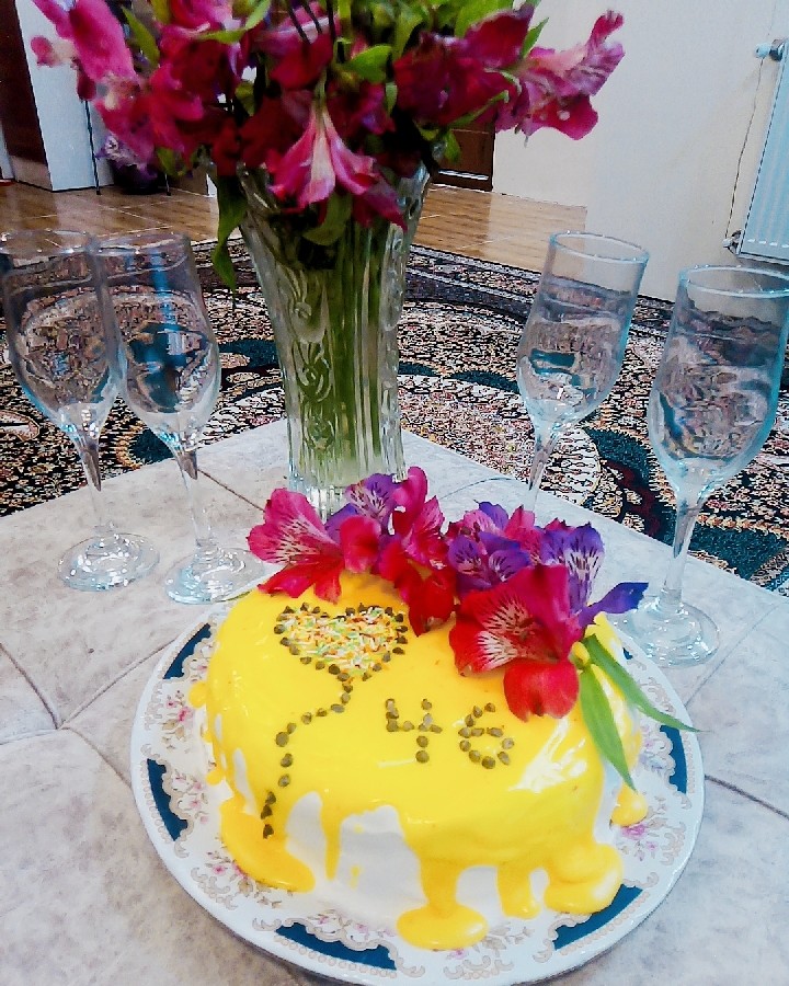 عکس کیک میوه ای