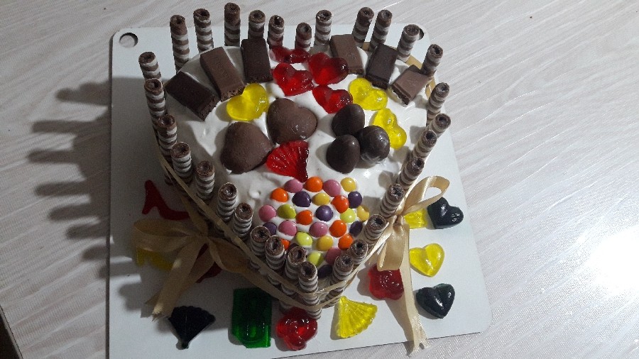 عکس سلام سلام دوستان 

اینم کیک با تزیین شکلات وپاستیل های که خودم درست کردم برای تولد پسر داداشم