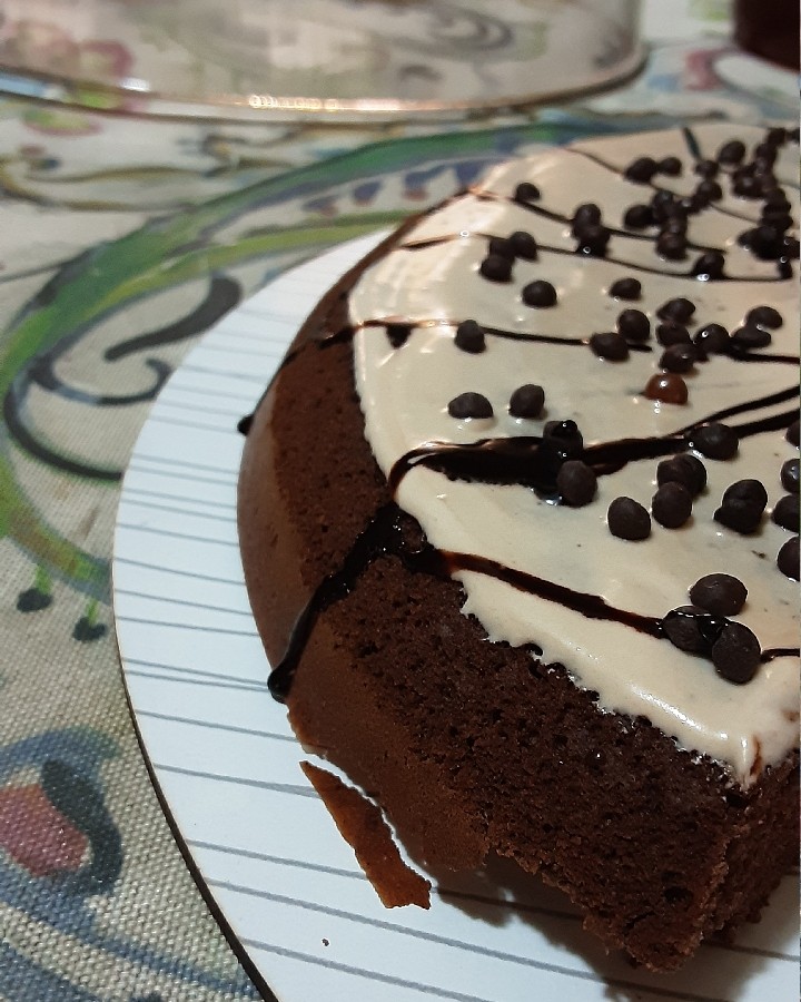 عکس کیک دبل شکلات با دستور لی لی جون 
