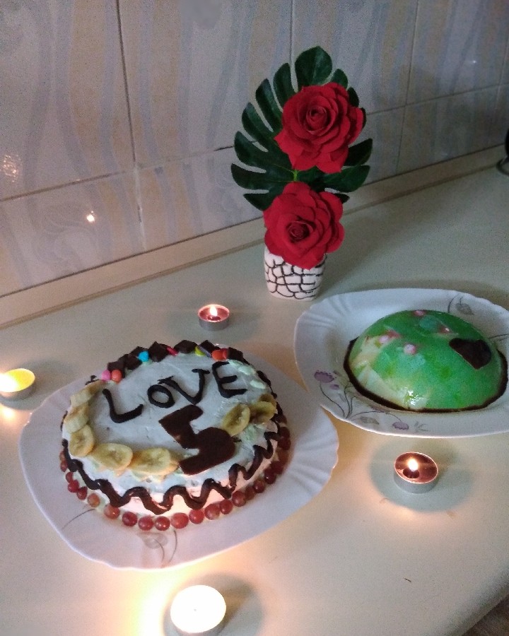 کیک و ژله سالگرد ازدواج
