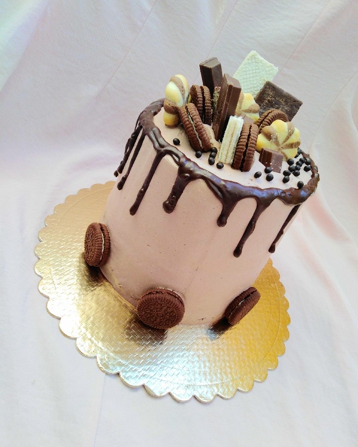 عکس کیک شیر شکلاتی(کیک تولدم) 