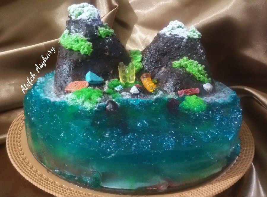عکس کیک جزیره