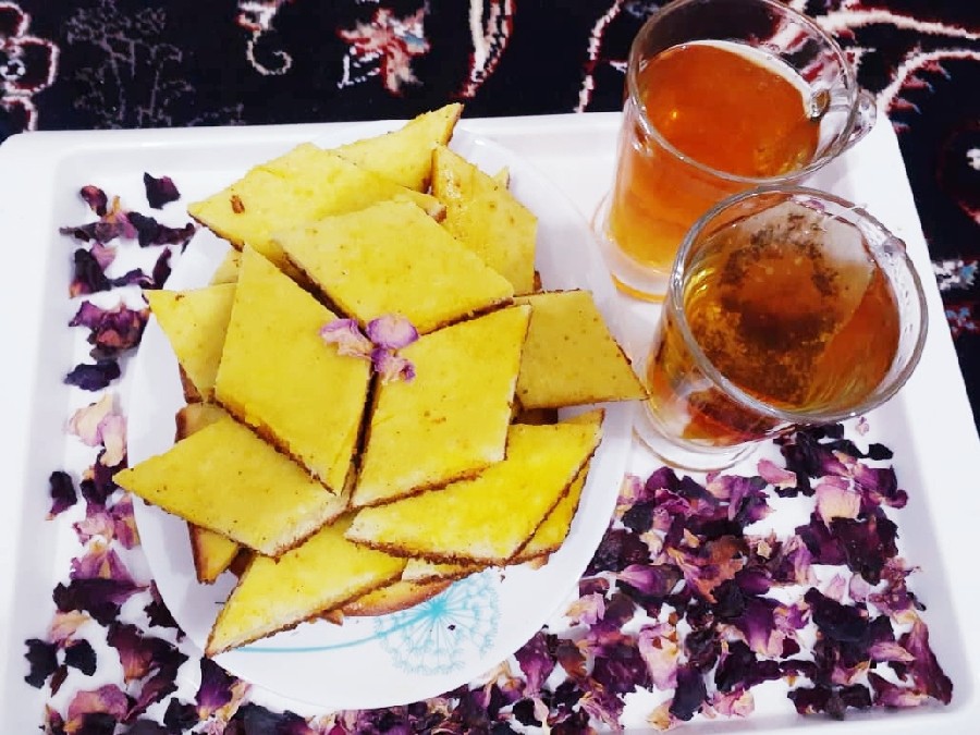 عکس کیک شربتی در تابه دوطرفه (بدون فر)