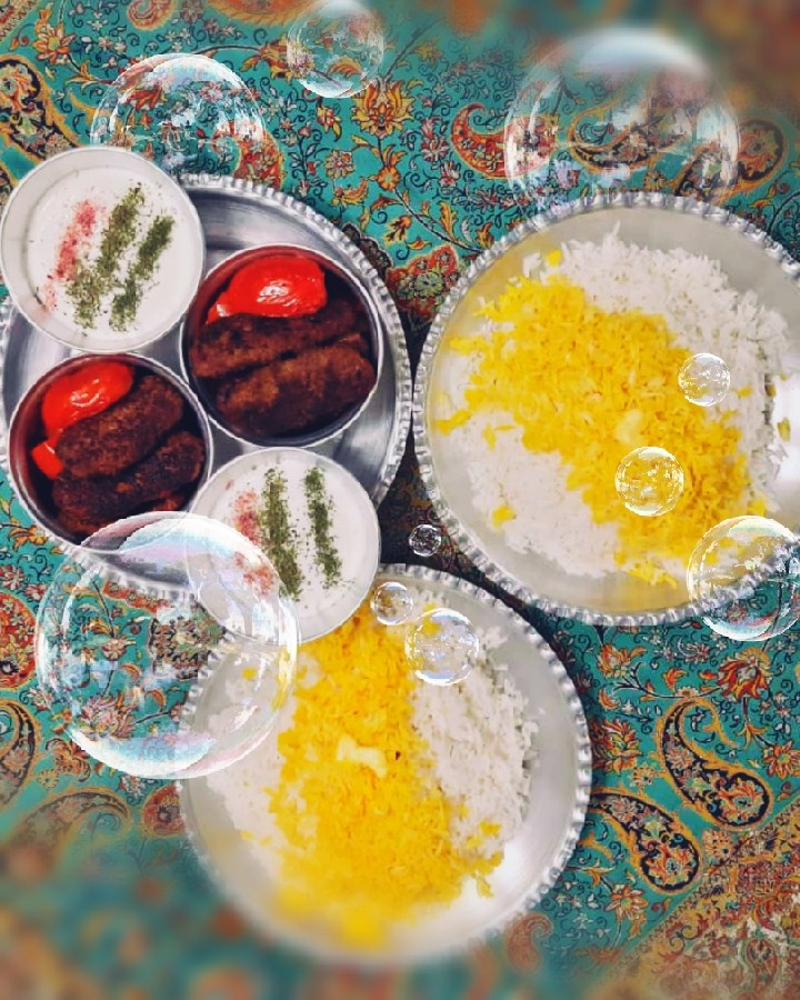 عکس کتلت وبرنج کره ای❤❤❤