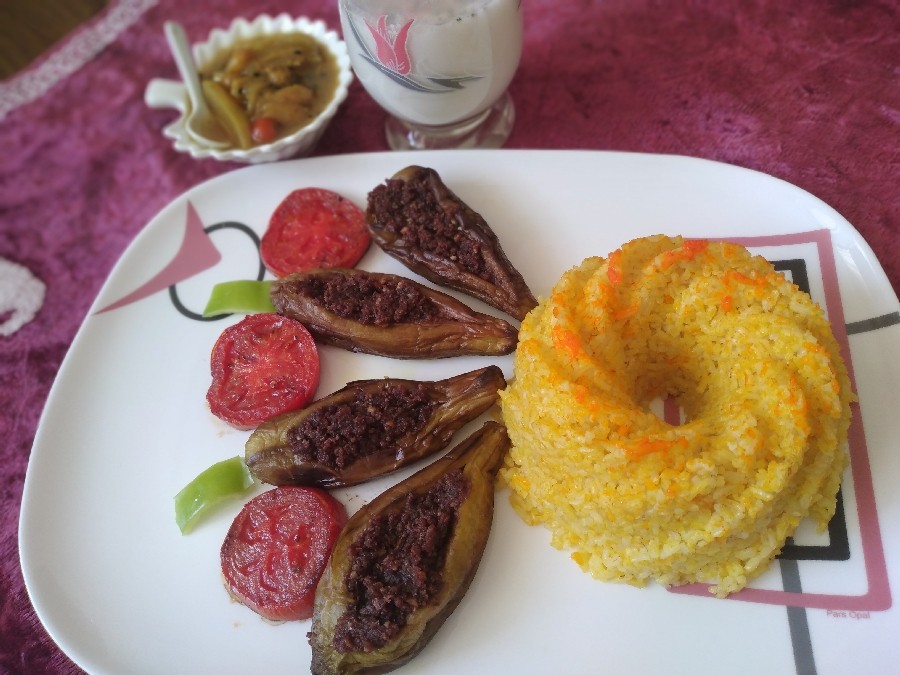 عکس لونگی بادمجون