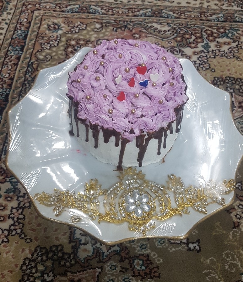 عکس اینم کیک خودم پز☺،واسه تولد خودم?