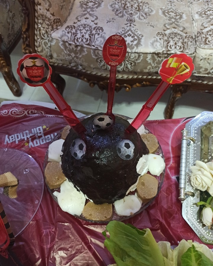 عکس کیک توپ شکلاتی