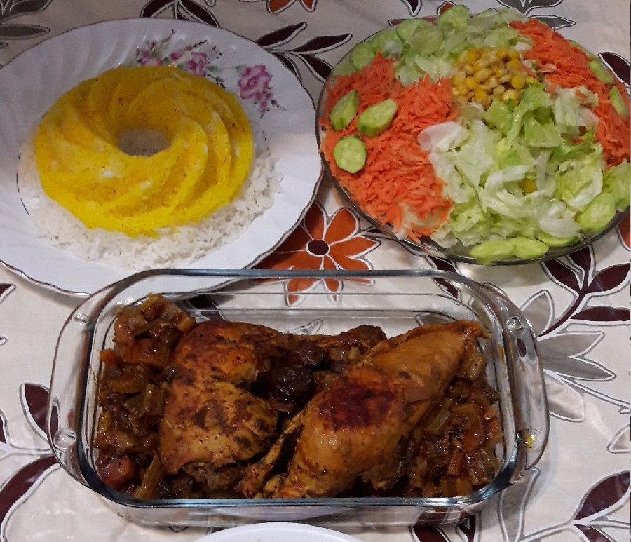 عکس خورشت ڪرفس با مرغ