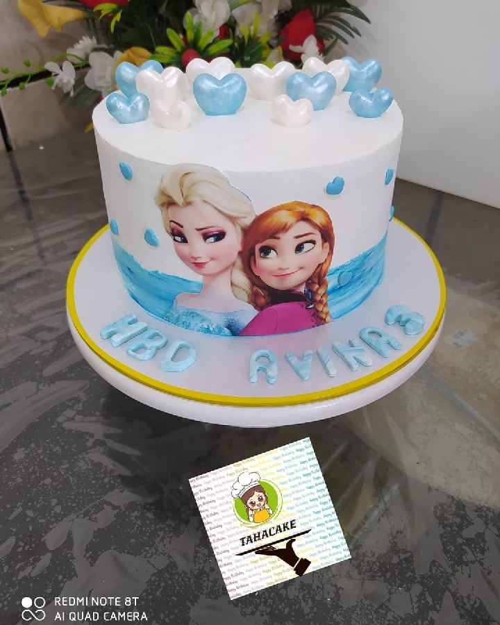 عکس کیک زیبای السا و آنا