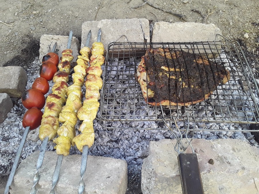 جوجه کباب و ماهی کباب