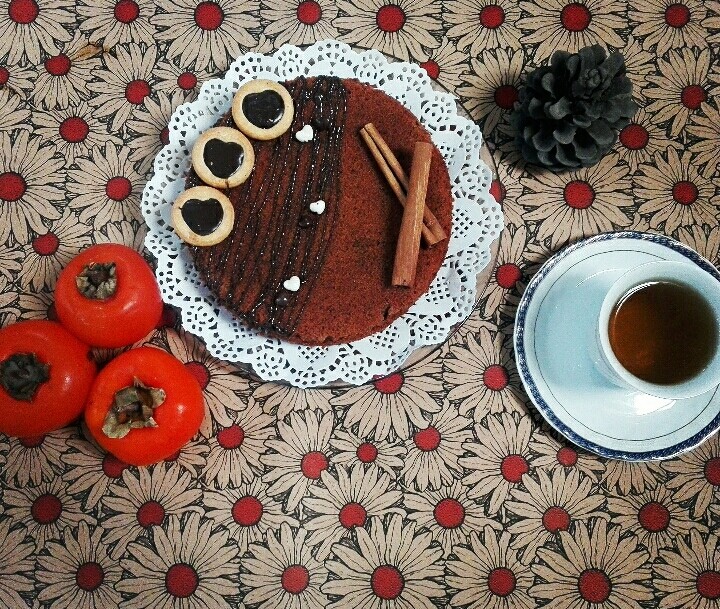 عکس کیک خرمالو