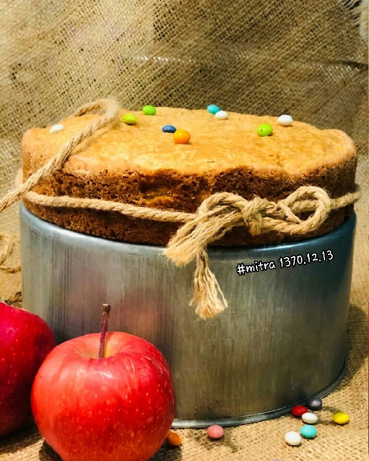 عکس کیک سیب و دارچین 