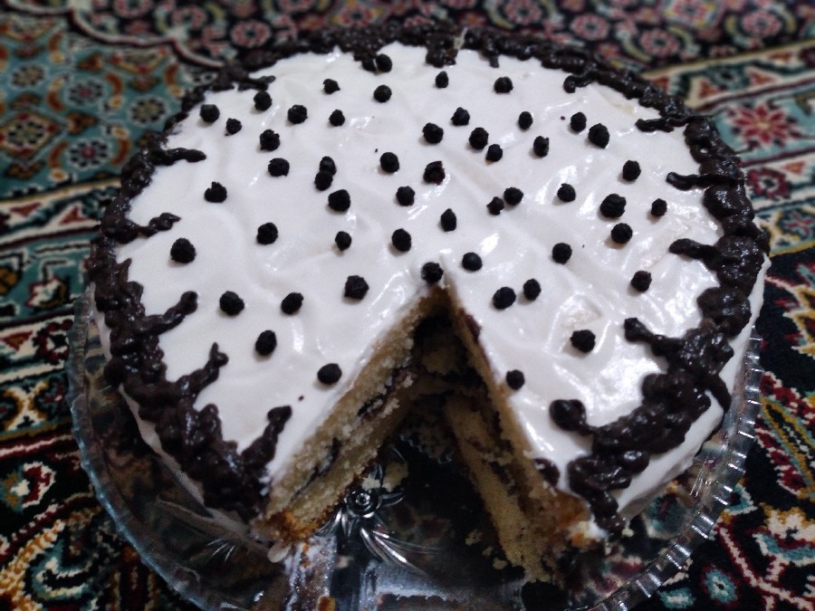 عکس کیک خامه ای واسه اولین بار