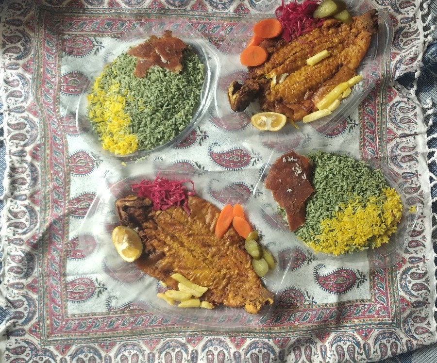 سبزی پلو با ماهی