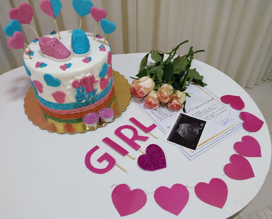 عکس کیک تعیین جنسیت فندوق مامان